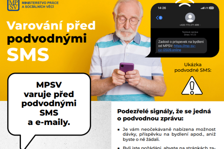 Varování před podvodnými SMS